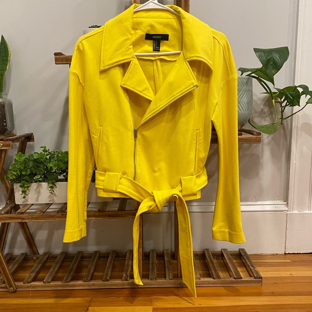 Neon Yellow Biker Jacket
